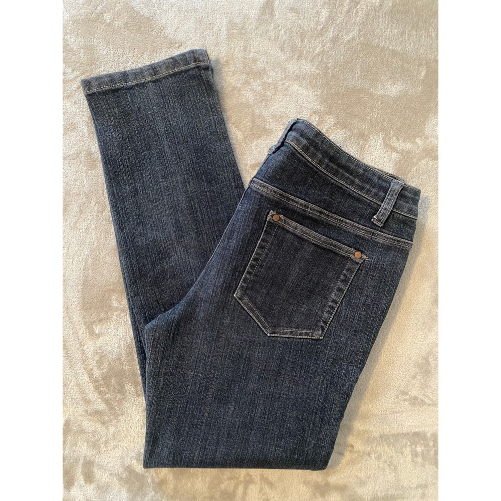 a.n.a‎ Jeans Sz 12 Dark Wash Curvy Fit Slim Leg Stretch Mid Rise Everyday Style